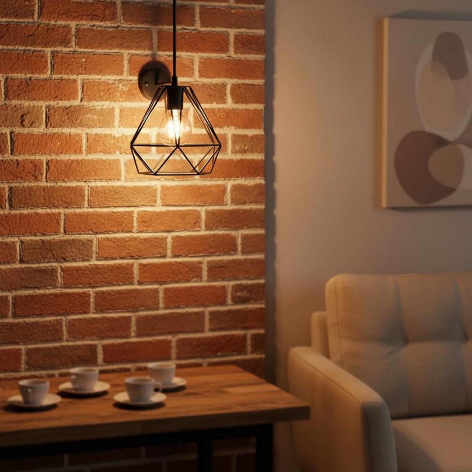 Geometric Lamp Shade - Абажур в форме ромба, минималистичный металлический