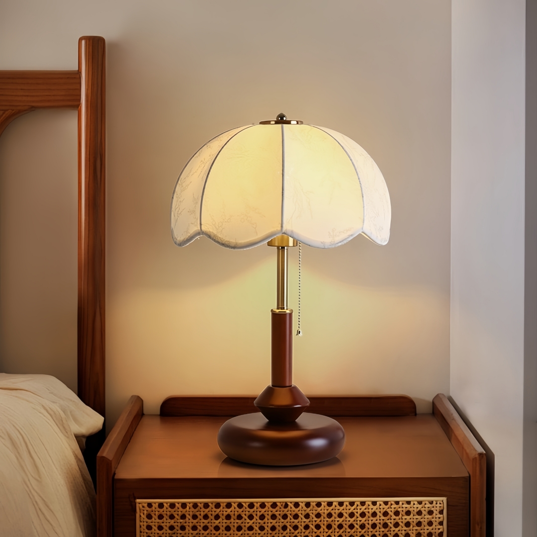 Lighting Decor For Home - Винтажная настольная лампа-купол с фестончатым краем
