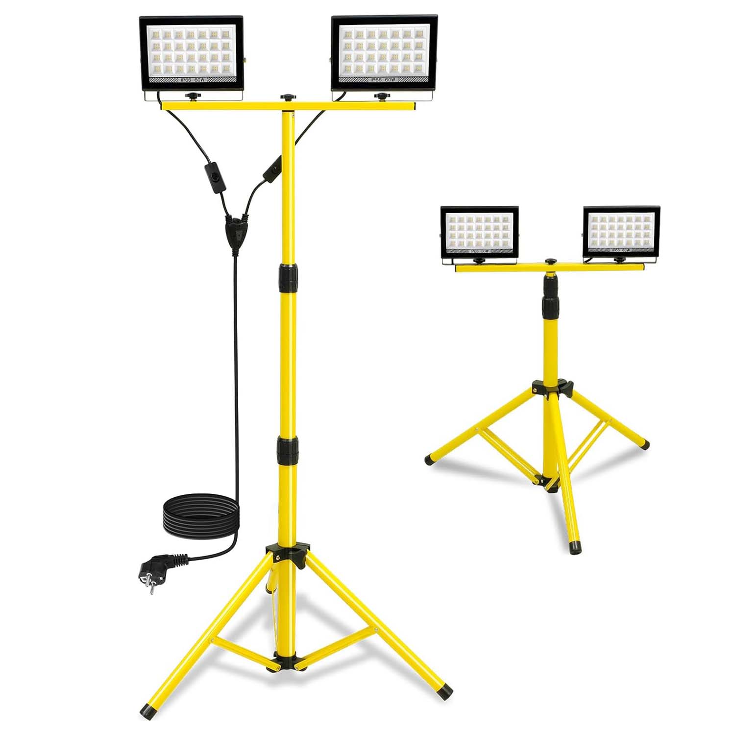 Floor Lamp Tripod - Светодиодный рабочий фонарь с подставкой, регулируемый