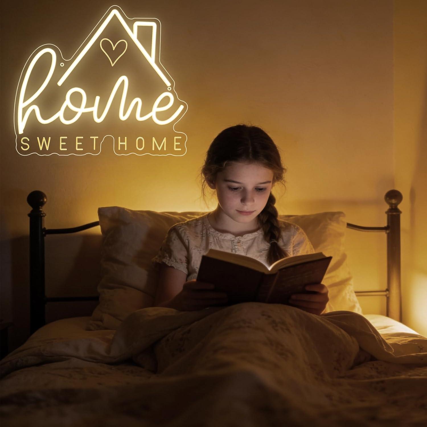 Неоновая вывеска «Sweet Home»  – обзор и цена Lighting Decor House